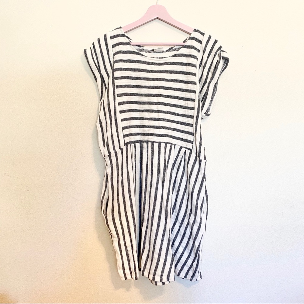 Striped Black and White Dress